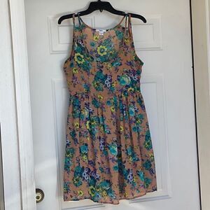 Bar III Multi Color Floral Dress